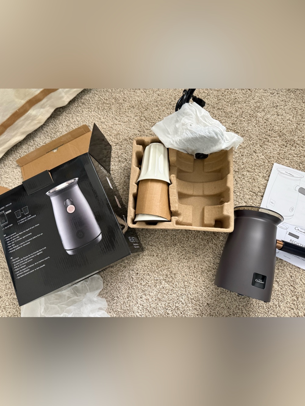 Hotel Chocolat The Velvetiser NEW drinking chocolate system (Pebble Color)